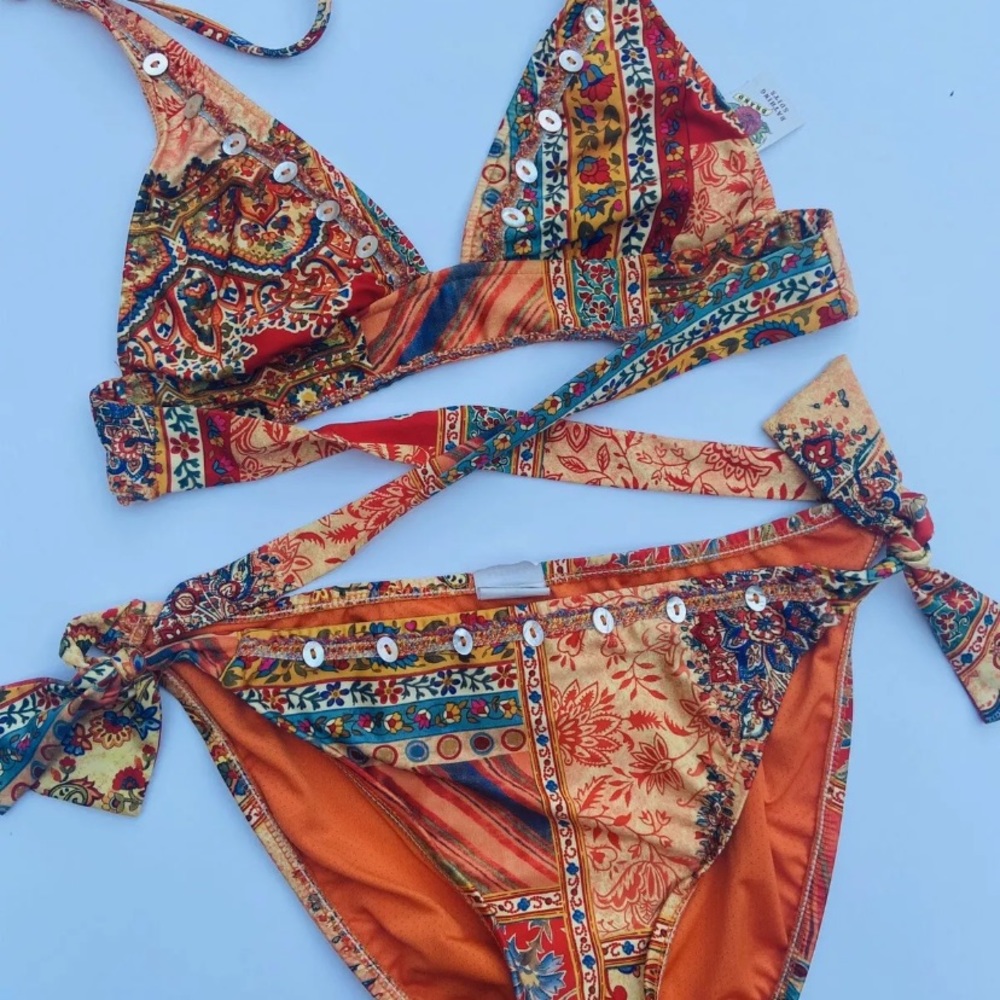 Lucky Brand Boho Swim Bikini Large